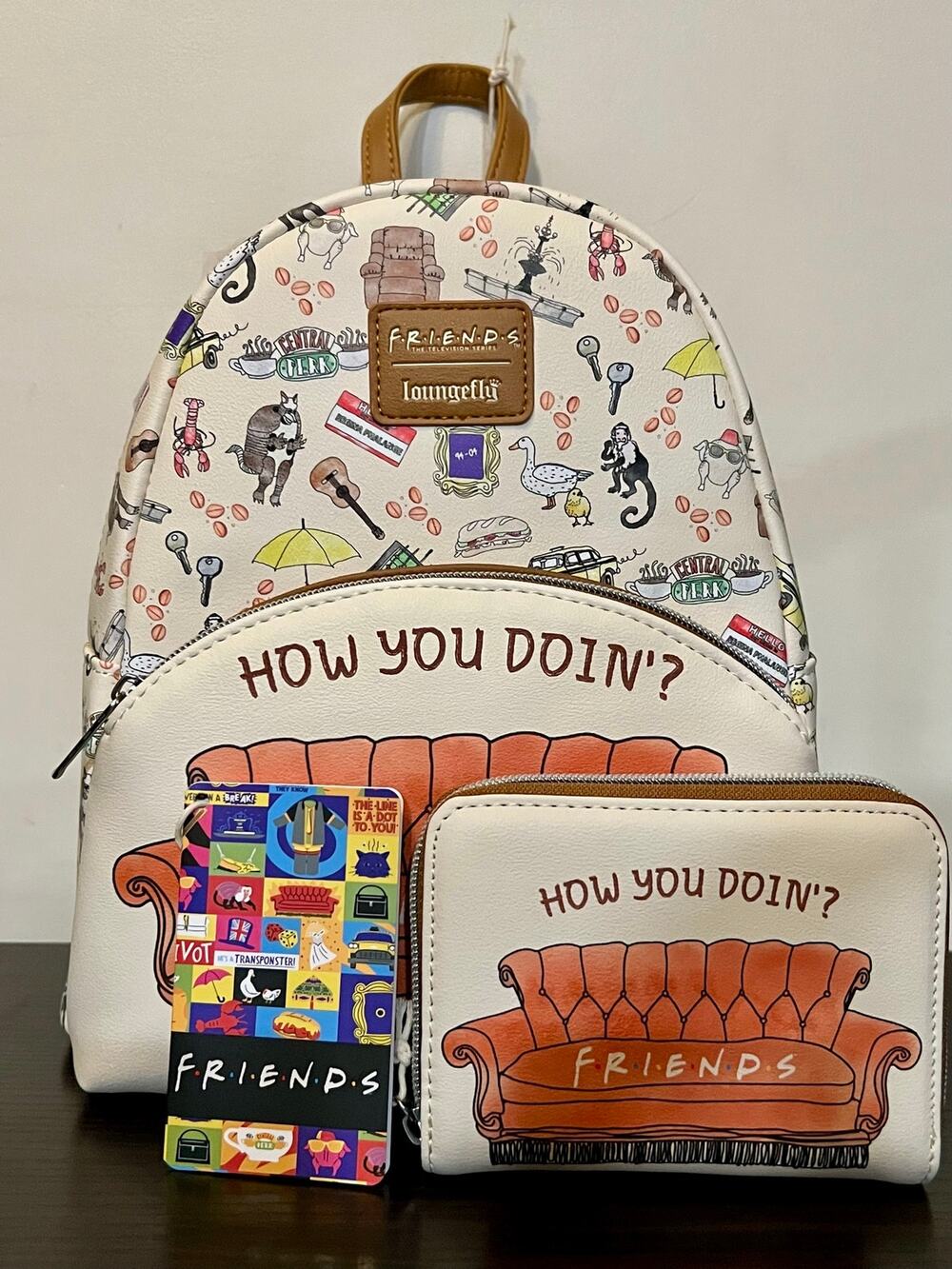 Loungefly Friends Icons How You Doin’ Mini Backpack Wallet Set